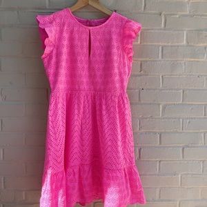 Vineyard Vines allamanda floral eyelet dress.